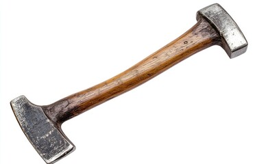 Antique hatchet with wooden handle