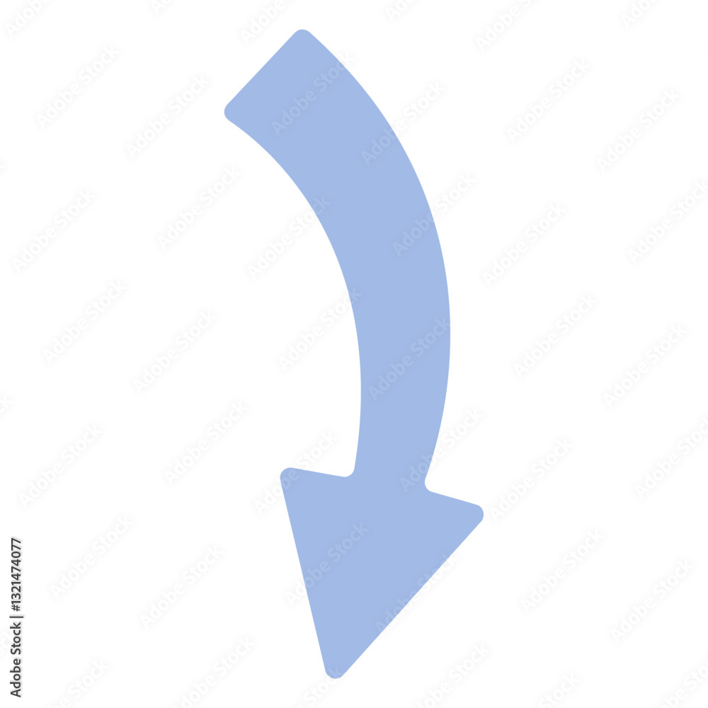 Fototapete directional arrow: a clean and modern directional arrow graphic, rendered in a subtle light blue. th