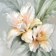 Fototapeta premium Croton flowers,art painting