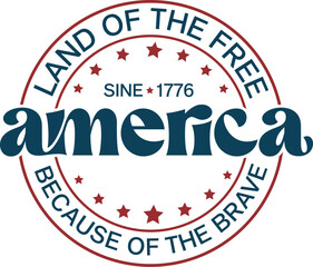 America Land Of The Free Because Of The Brave svg