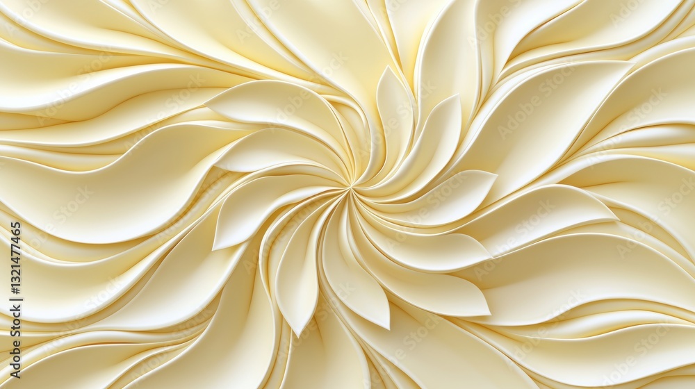 Poster soft pale yellow flower petal pattern on a subtle background for elegant design applications