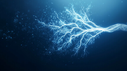 Vibrant underwater scene showcasing electric currents in a serene aquatic environment.