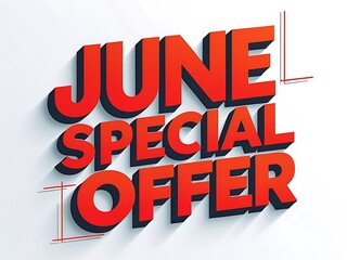 Red text declares a special offer in June on a white background