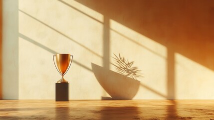 Community Service Trophy, Golden Heart Award displayed prominently in a vibrant Social Impact Showroom, celebrating philanthropy and community contributions in an inviting atmosphere