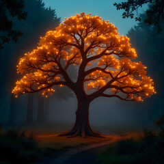 autumn tree in the forest