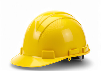 Isolated Yellow Hard Hat on Transparent Background for Construction and Safety
