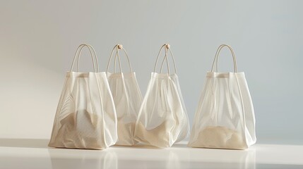 Elegant reusable mesh bags for environmentally conscious shoppers