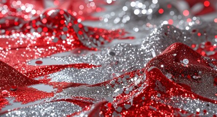 Red silver Abstract glitter texture anime on background illustration