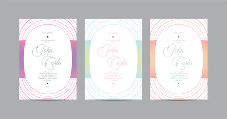 Minimalist Pastel Wedding Invitation Template