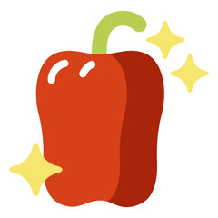 sparkly bell pepper flat