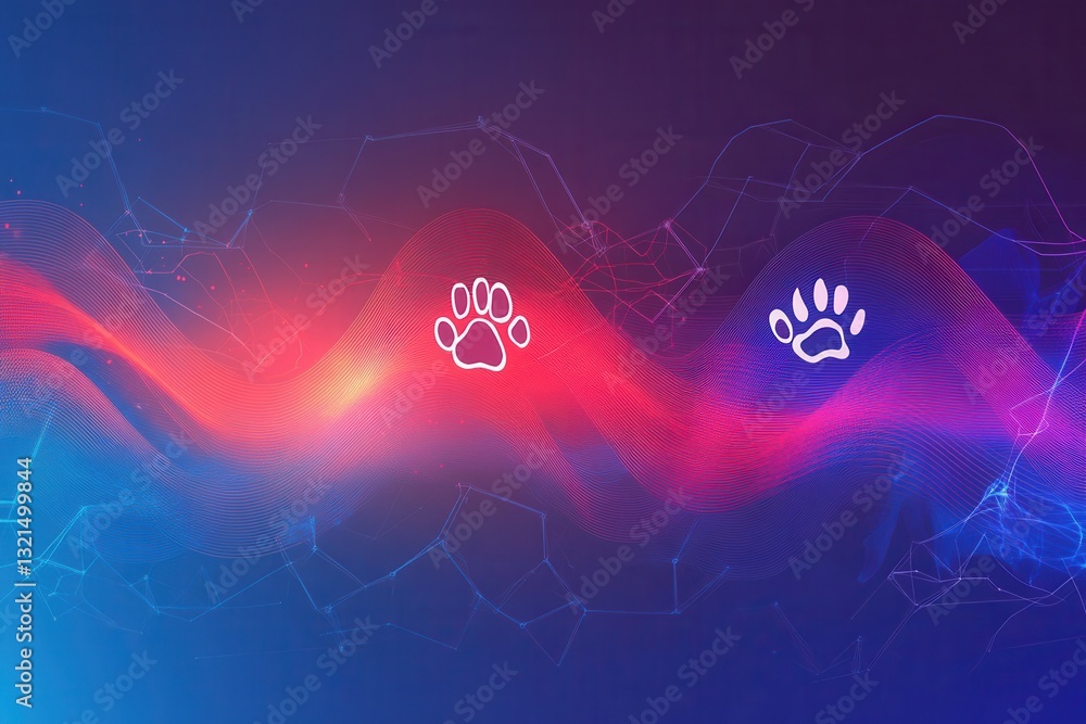 Aufkleber dynamic gradient veterinary emergency background with smooth transitions and medical symbols featuri