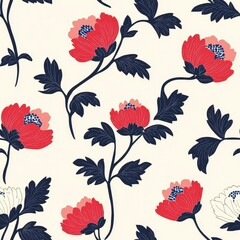 Obraz premium Graceful Abstract Floral Arrangement With Balanced Elements