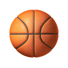Fototapeta premium 3D rendered orange basketball with natural lighting and shading isolated on a transparent background This image can be used to represent sports athletics competition and recreational activities