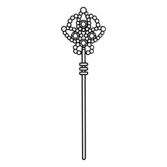 stroke scepter ornamented.