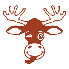 deer wink head muzzle flat.