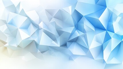 Abstract geometric shapes, cool colors, 3D design, background