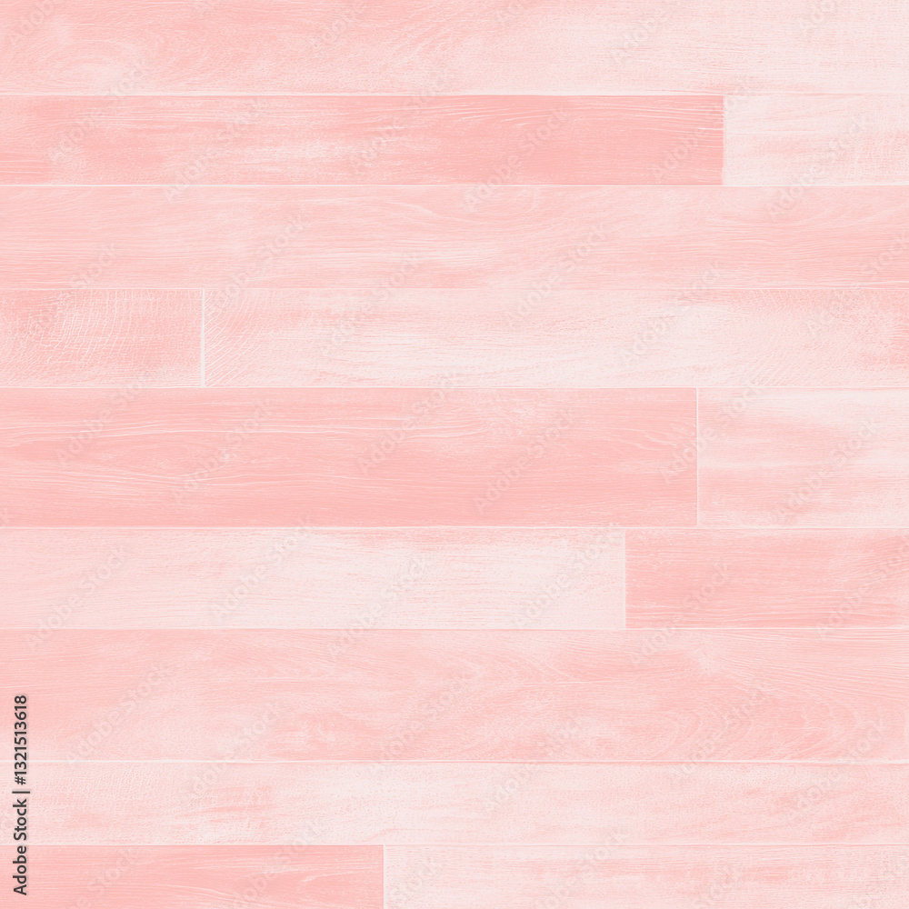 Poster seamless flat lay of warm wooden plank floor with soft pink hue, creating calming and inviting atmos