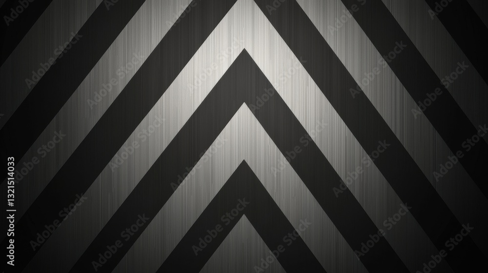 Aufkleber cool grey zigzag triangle pattern with a metallic silver background ideal for modern design projects