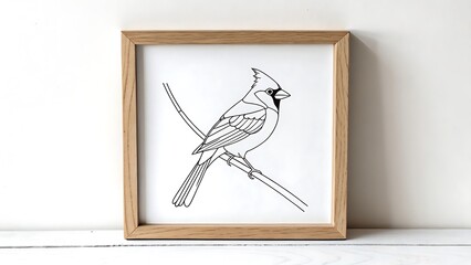 cardinal bird, perched on branch