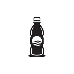 Water bottle silhouette vector design eps