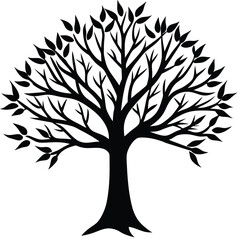 Obraz premium vector tree silhouette