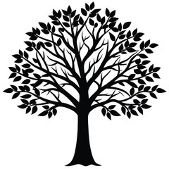 Obraz premium vector tree silhouette