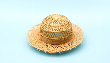 Chapeau de Paille mock up, papercraft. White tone