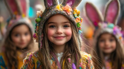 Fototapeta premium The Easter season in Europe Latin America and the USA is a time of joyful parades egg hunts and cultural events that unite communities in celebration and tradition