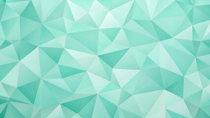 Fototapeta premium A stylish green low-poly geometric background with a modern, faceted texture. Great for contemporary design, tech, and digital art.