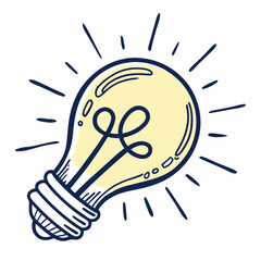 vector light bulb