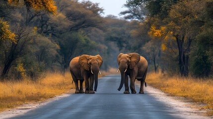 Fototapeta premium Experience the thrill of spotting wildlife in Kruger National Park as the dry season begins in South Africa