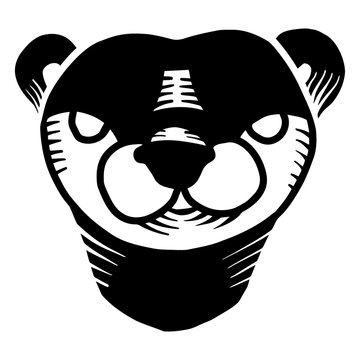  kalan otter marten tattoo detailed silhouette.