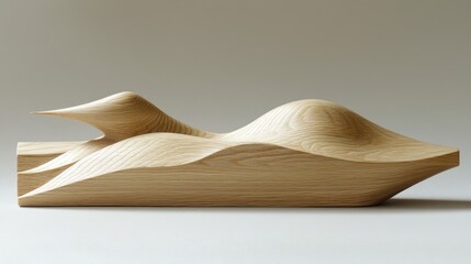 Wooden sculpted waves
