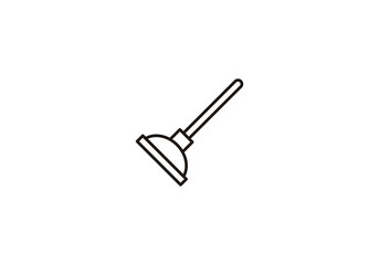 cleaning tool line element symbol logo png template logo icon vector illustration