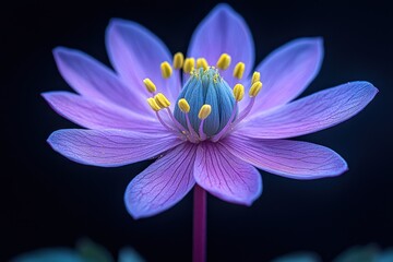 Close-up of a vibrant purple flower