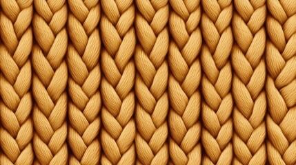 A close-up view of a textured, woven fabric in a warm, golden hue, showcasing intricate braiding patterns.