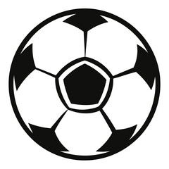 Soccer Ball Icon Silhouette | High-Quality Black Vector Illustration on Transparent Background