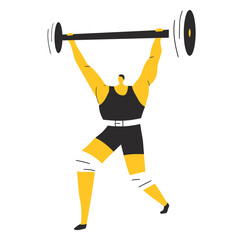 Obraz premium weightlifter character.