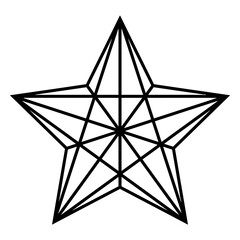 Obraz premium polygonal star 3d 10.