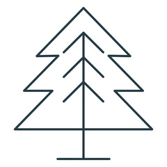 pine tree stroke icon.
