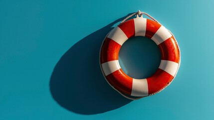 Red and white life preserver