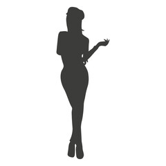 Fototapeta premium sexy girl silhouette.