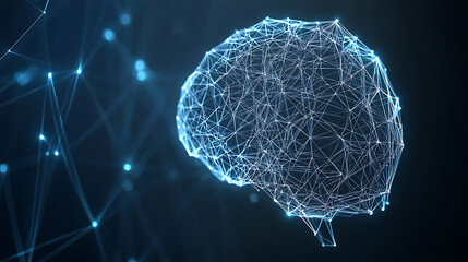 A brain made of lines and dots