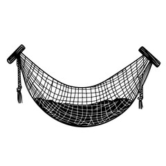 Mediterranean Hammock, furniture vector art, interior design