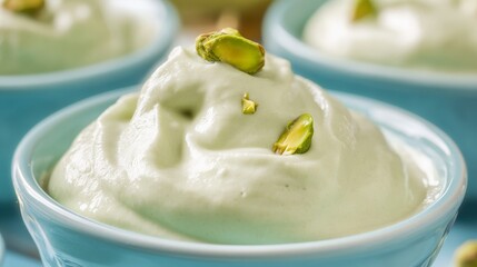 Scrumptious Pistachio Ice Cream in a Bowl - A Taste of Summer
