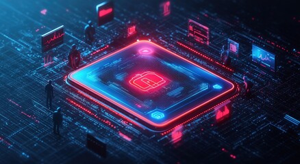 Futuristic Cyber Security Concept with Behavioral Biometrics Authentication and Analysis