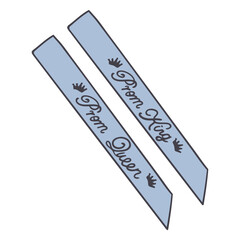 prom queen sash color stroke.