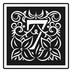 Fototapeta premium art noveau 7 number.
