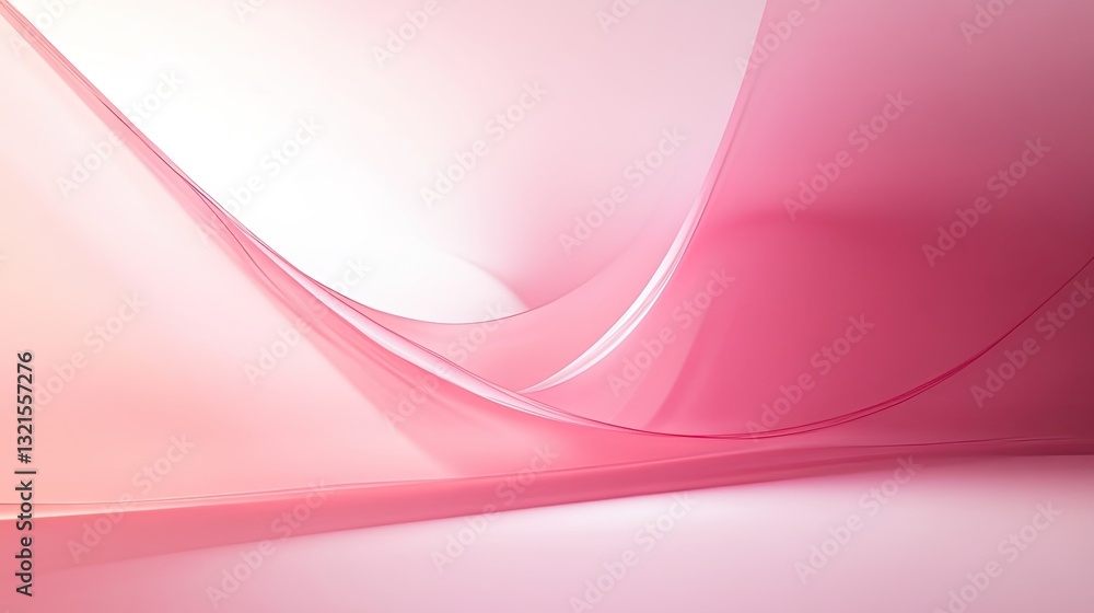 Poster light pink abstract background with a gentle light source creating an artistic interplay of shadows