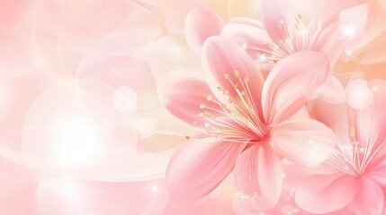 Obraz premium Stunning Delicate Pink Flowers - A Breathtaking Floral Design